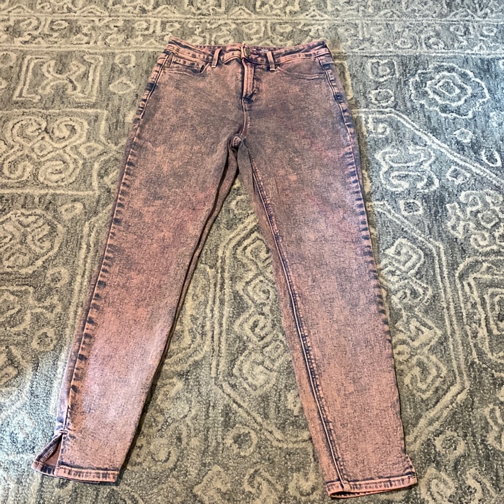 Old Navy Pink Acid-Wash Skinny Jeans